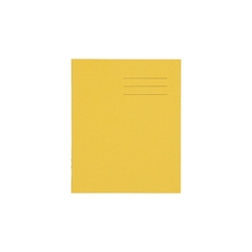 8x6.5" Exercise Book 32 Page, 8mm Ruled with Margin, Yellow - Pack of 100